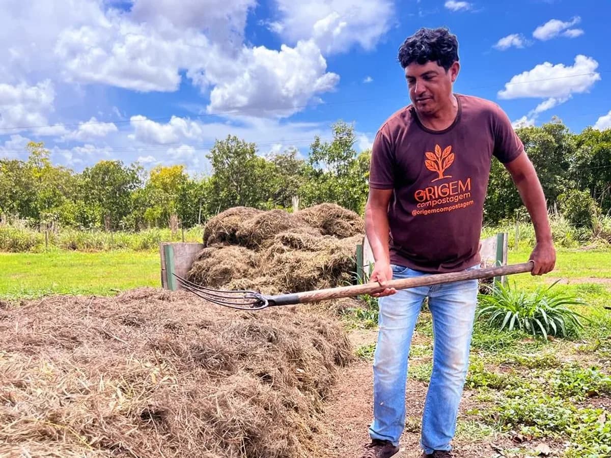 Operação de compostagem da Origem